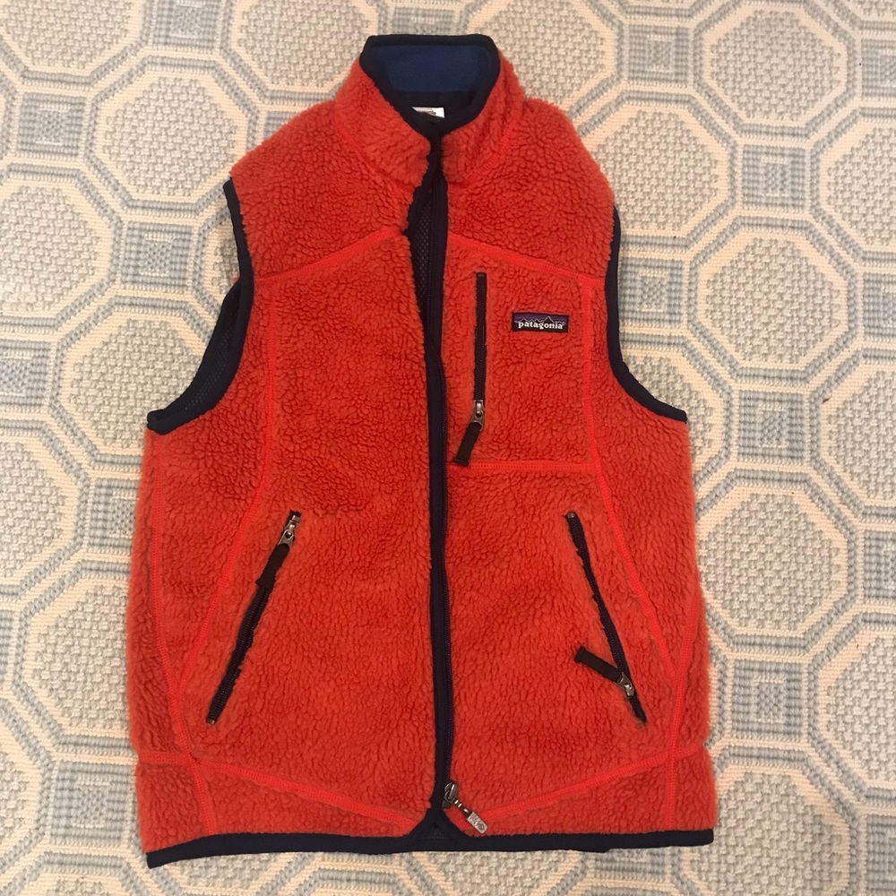 Men’s XS/Women’s S Patagonia orange zip vest
